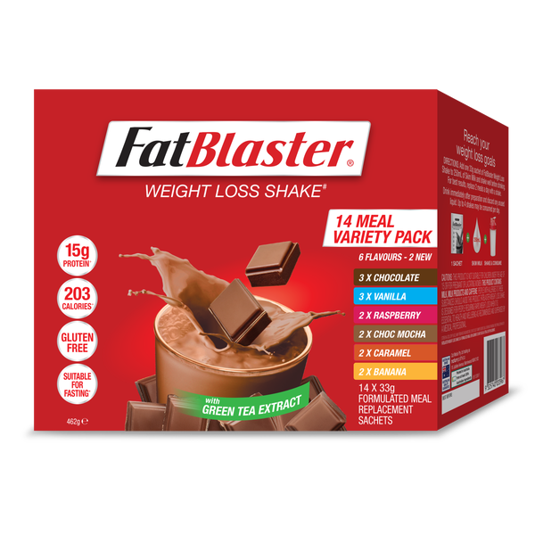 FatBlaster Variety Pack Weight Loss Shake 14x 33g sachets