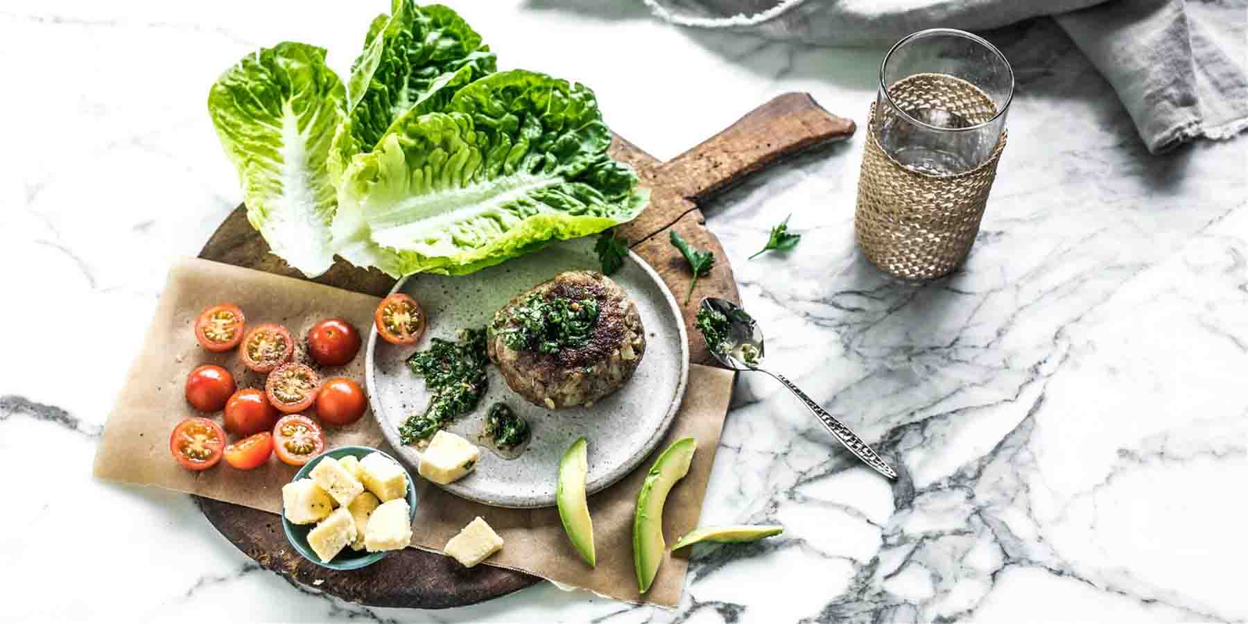 Keto Beef Burger Lunch Box