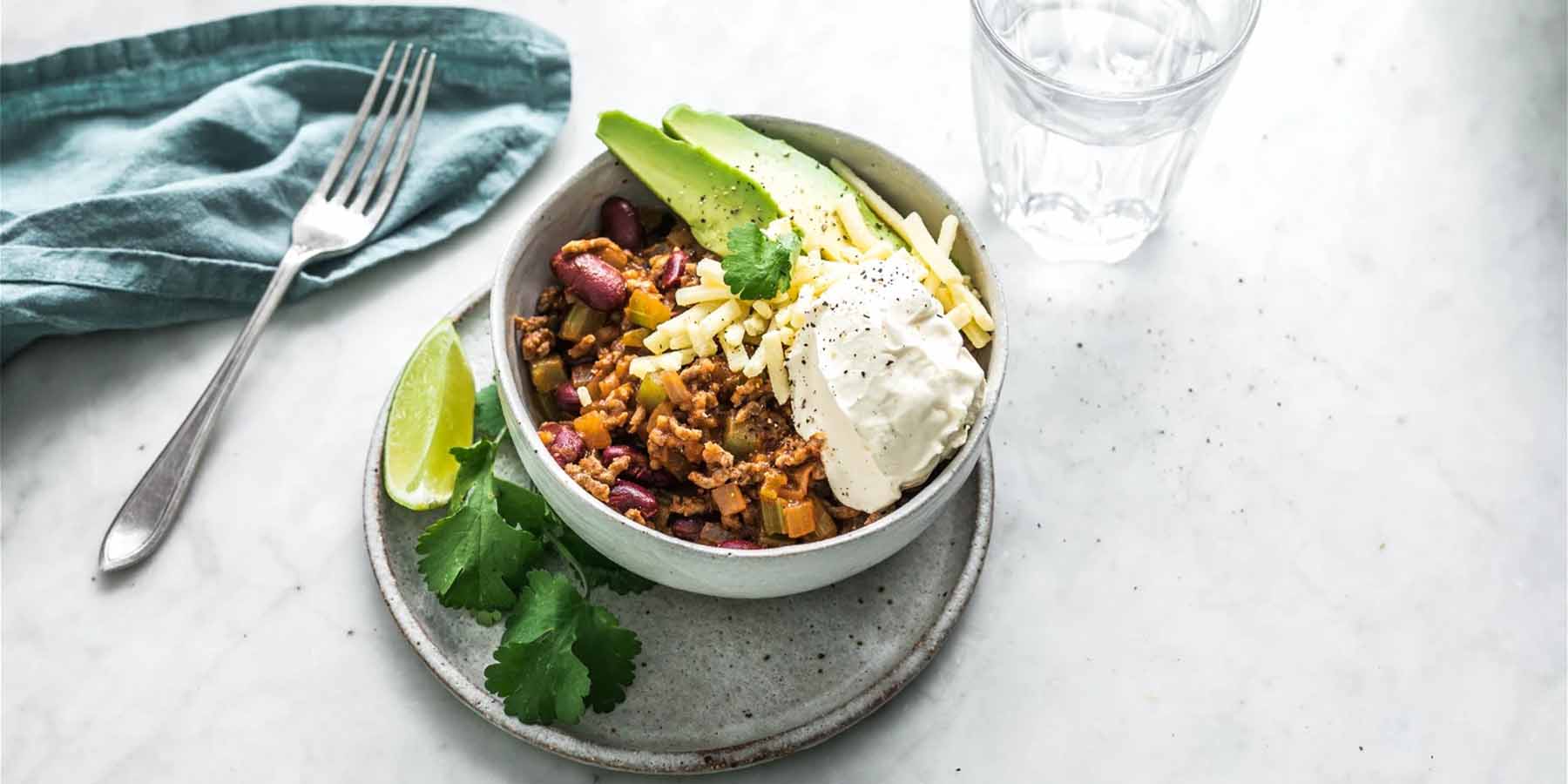 Keto Beef Chilli Bowl